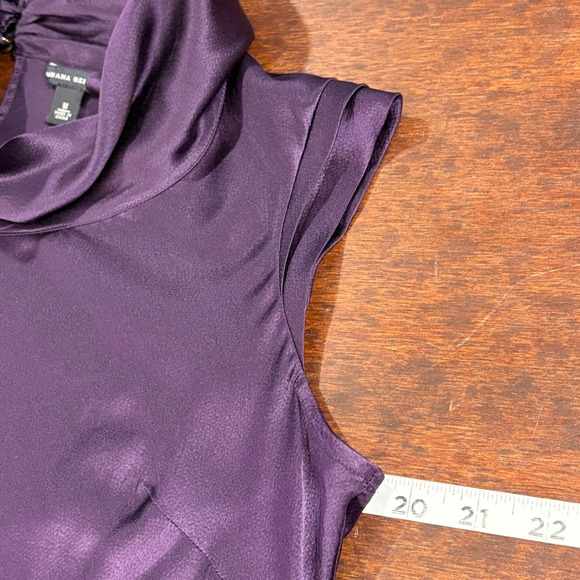 Banana Republic Silk Cowlneck Sleeveless Top Womens Medium Romantic Holiday Luxe - Picture 8 of 9